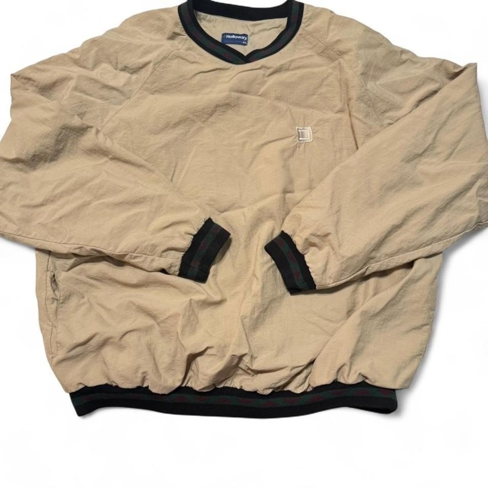 Vintage Holloway‎ Tan Pullover Windbreaker – XXL – 90s Vibes